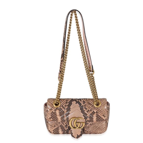 Gucci Pink Python Matelasse Mini GG Marmont Bag - Picture 7 of 8
